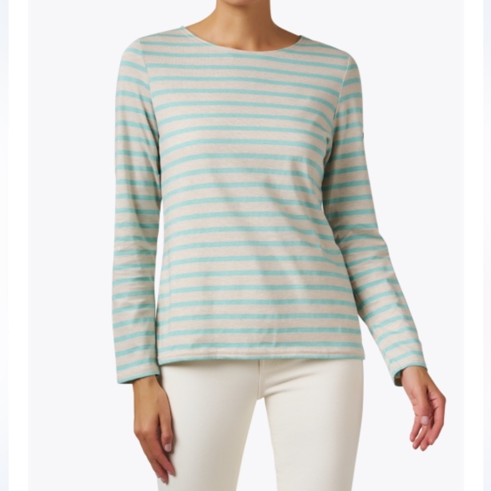 NWT! Saint James MINQUIDAME Striped Shirt with Long Sleeve